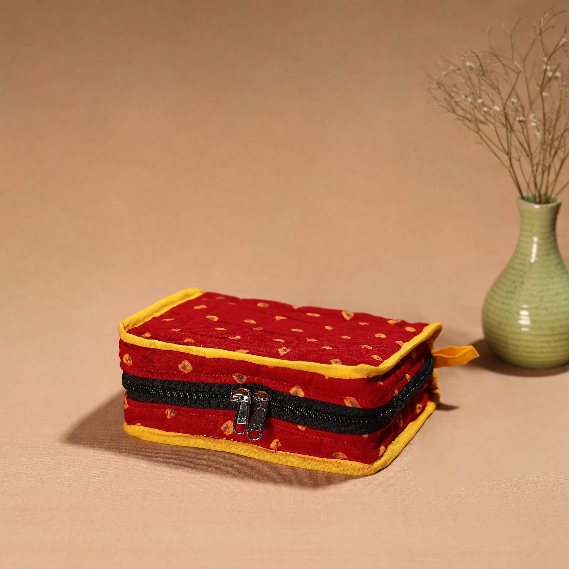 Handmade 4 Pockets Cotton Jewellery Bag 05