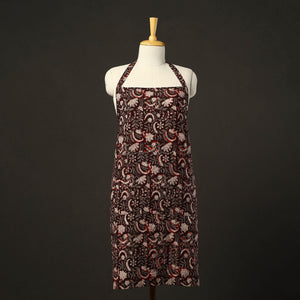 Brown - Bagru Block Print Cotton Apron with Pocket 18