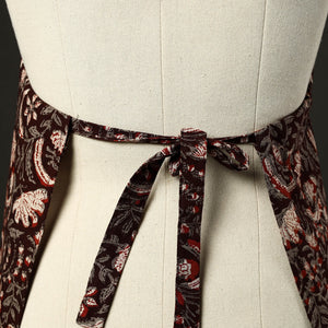 Brown - Bagru Block Print Cotton Apron with Pocket 18