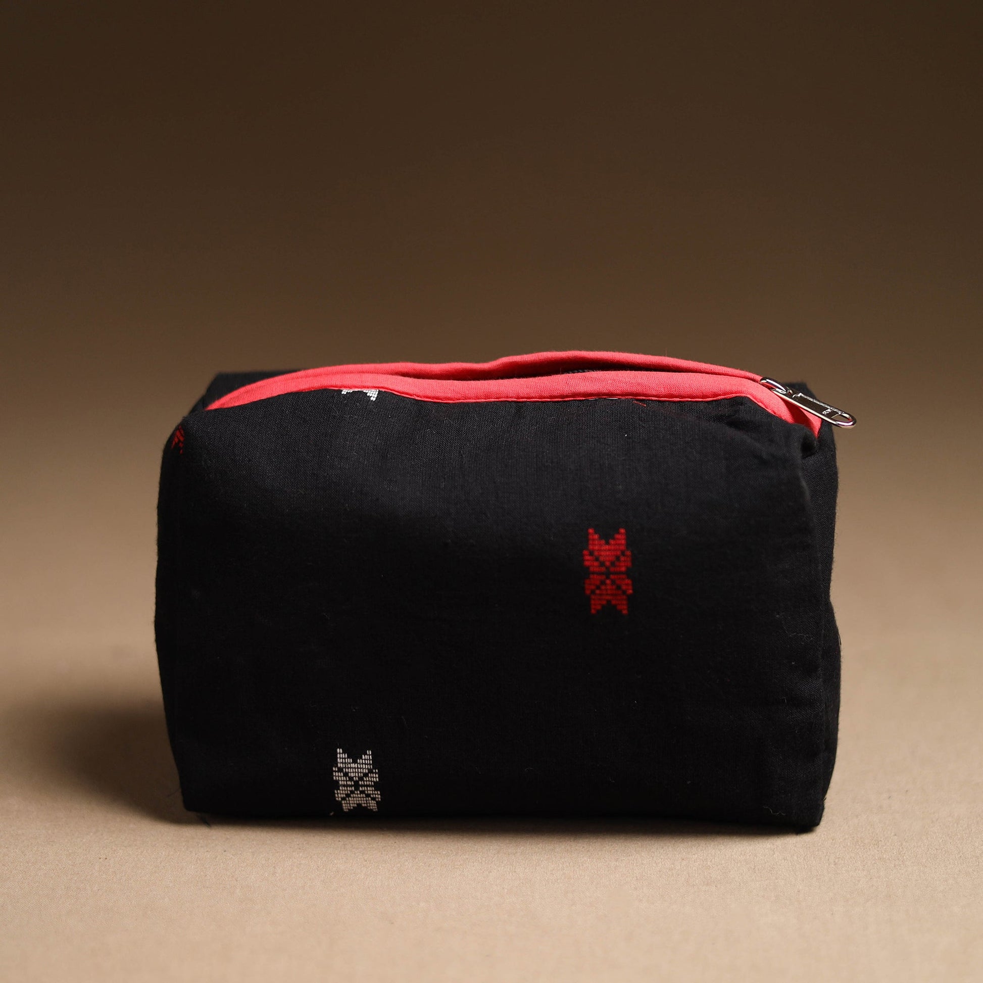 Black - Handmade Cotton Toiletry Pouch 03