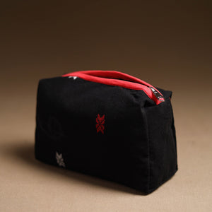Black - Handmade Cotton Toiletry Pouch 03