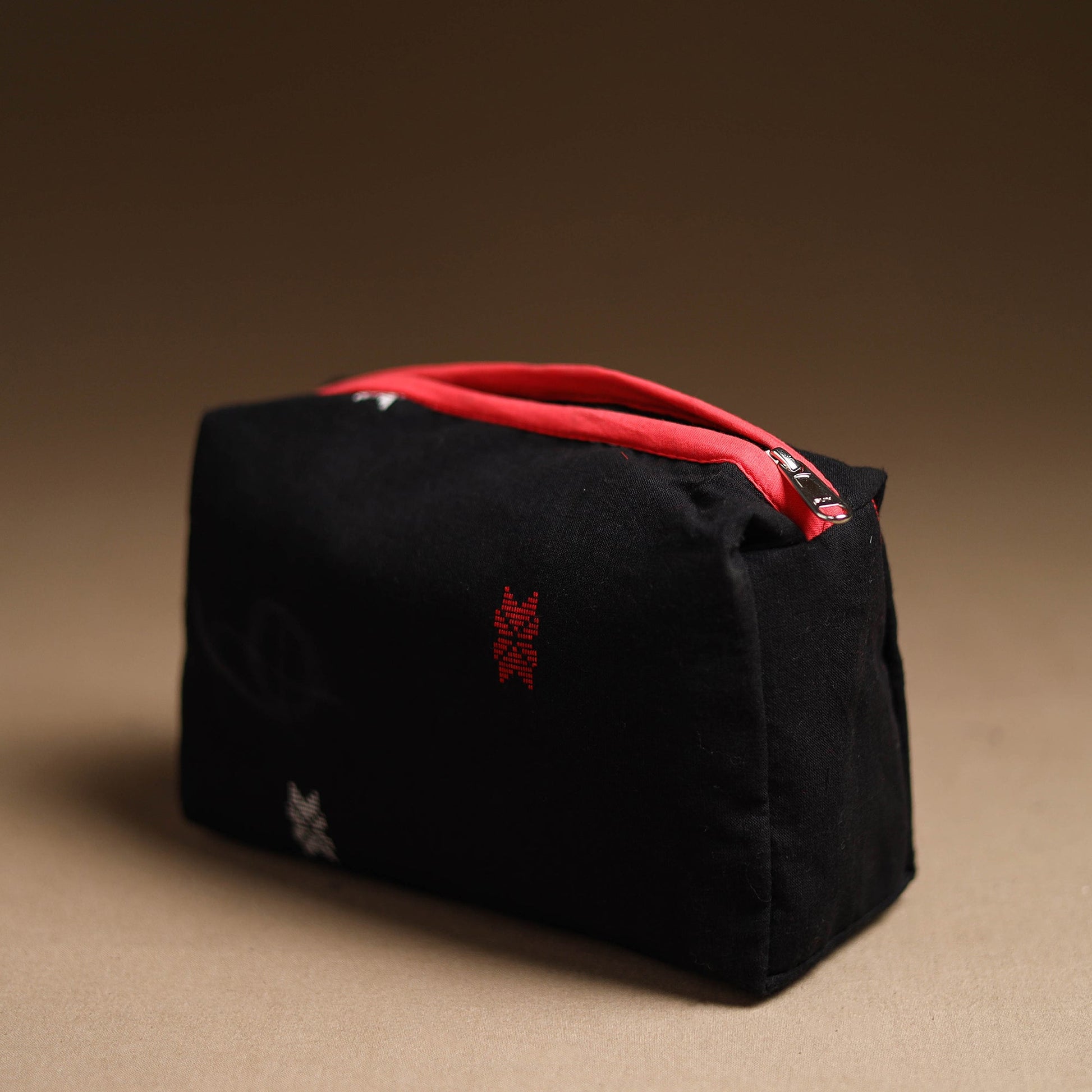 Black - Handmade Cotton Toiletry Pouch 03