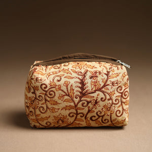 Beige - Handmade Cotton Toiletry Pouch 06