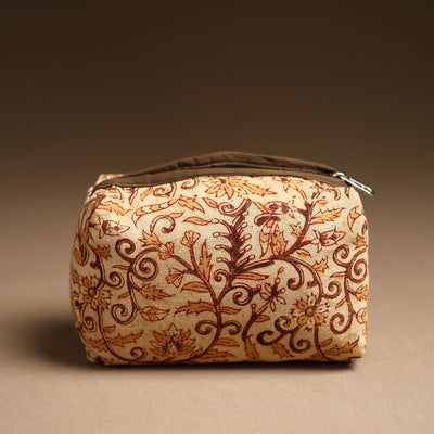 Beige - Handmade Cotton Toiletry Pouch 06