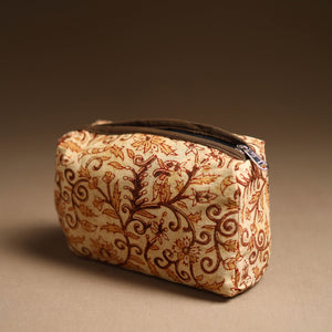 Beige - Handmade Cotton Toiletry Pouch 06