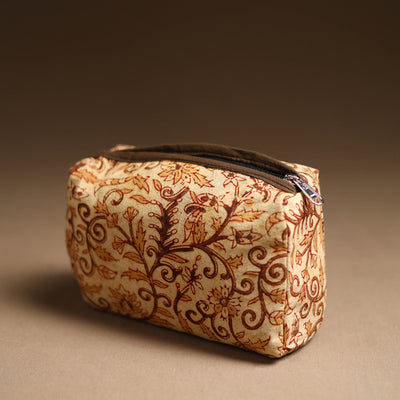 Beige - Handmade Cotton Toiletry Pouch 06