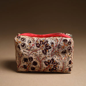 Beige - Handmade Cotton Toiletry Pouch 08