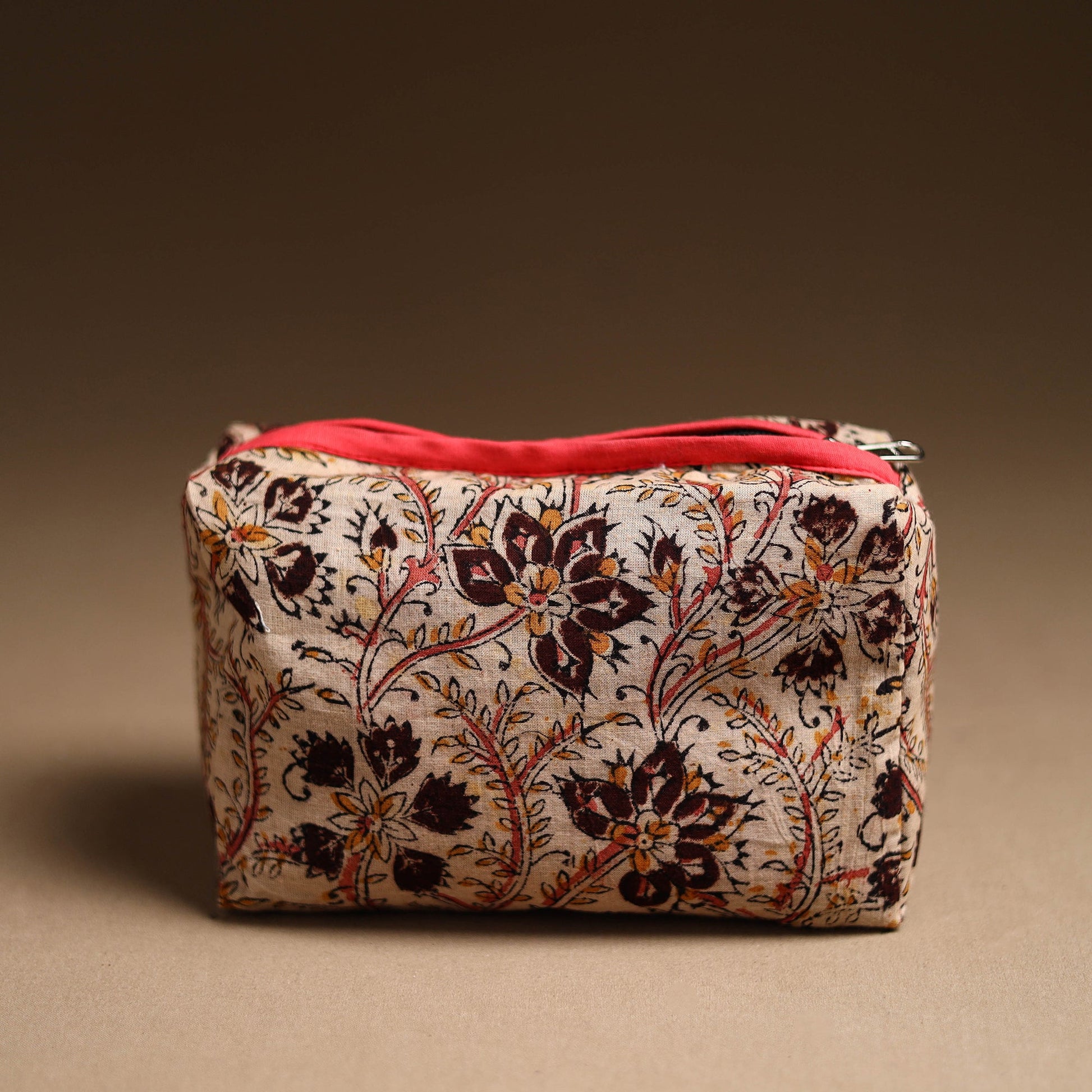 Beige - Handmade Cotton Toiletry Pouch 08