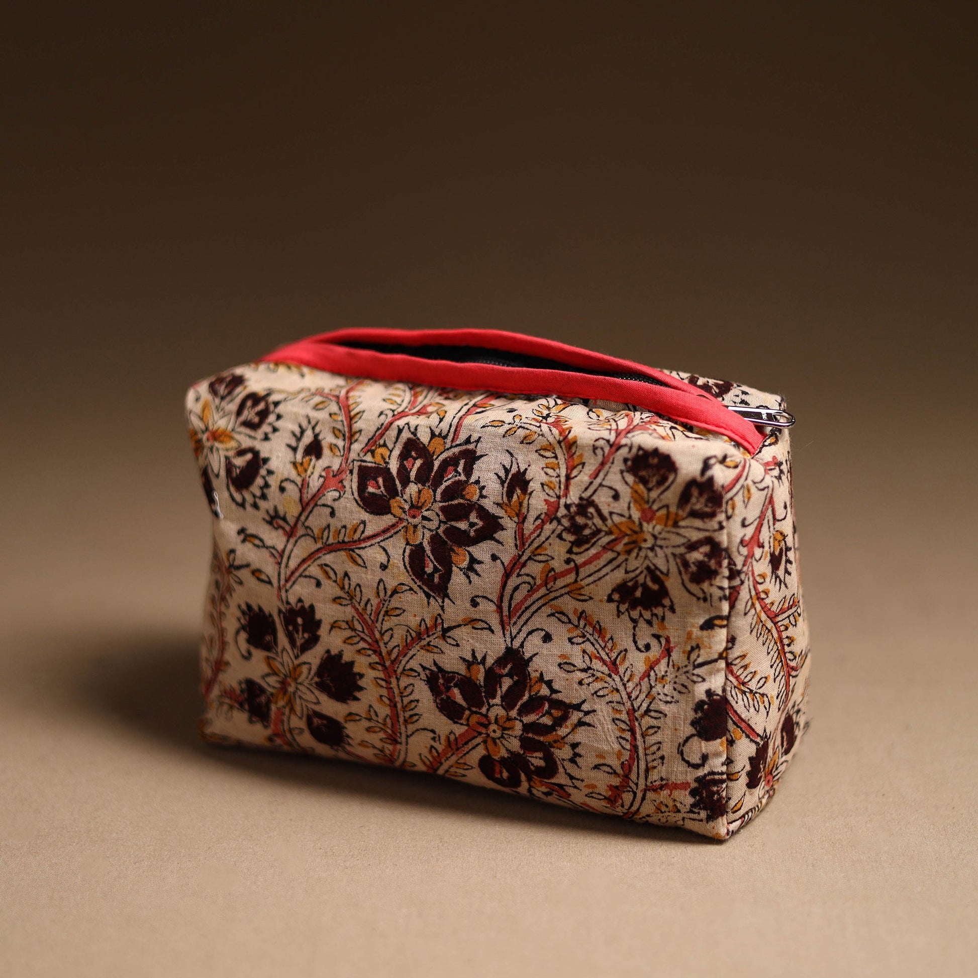 Beige - Handmade Cotton Toiletry Pouch 08