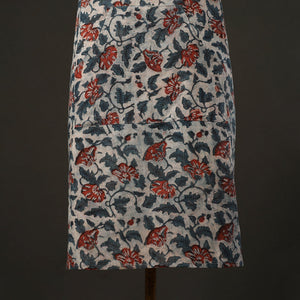 Beige - Bagru Block Print Cotton Apron with Pocket 21