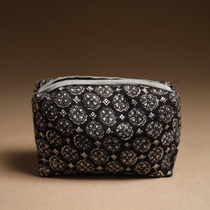 Black - Handmade Cotton Toiletry Pouch 09