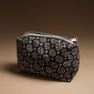 Black - Handmade Cotton Toiletry Pouch 09