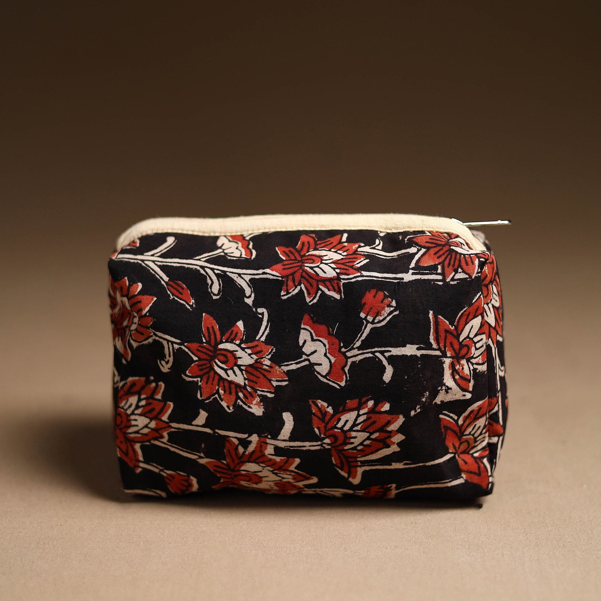 Black - Handmade Cotton Toiletry Pouch 12