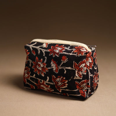 Black - Handmade Cotton Toiletry Pouch 12
