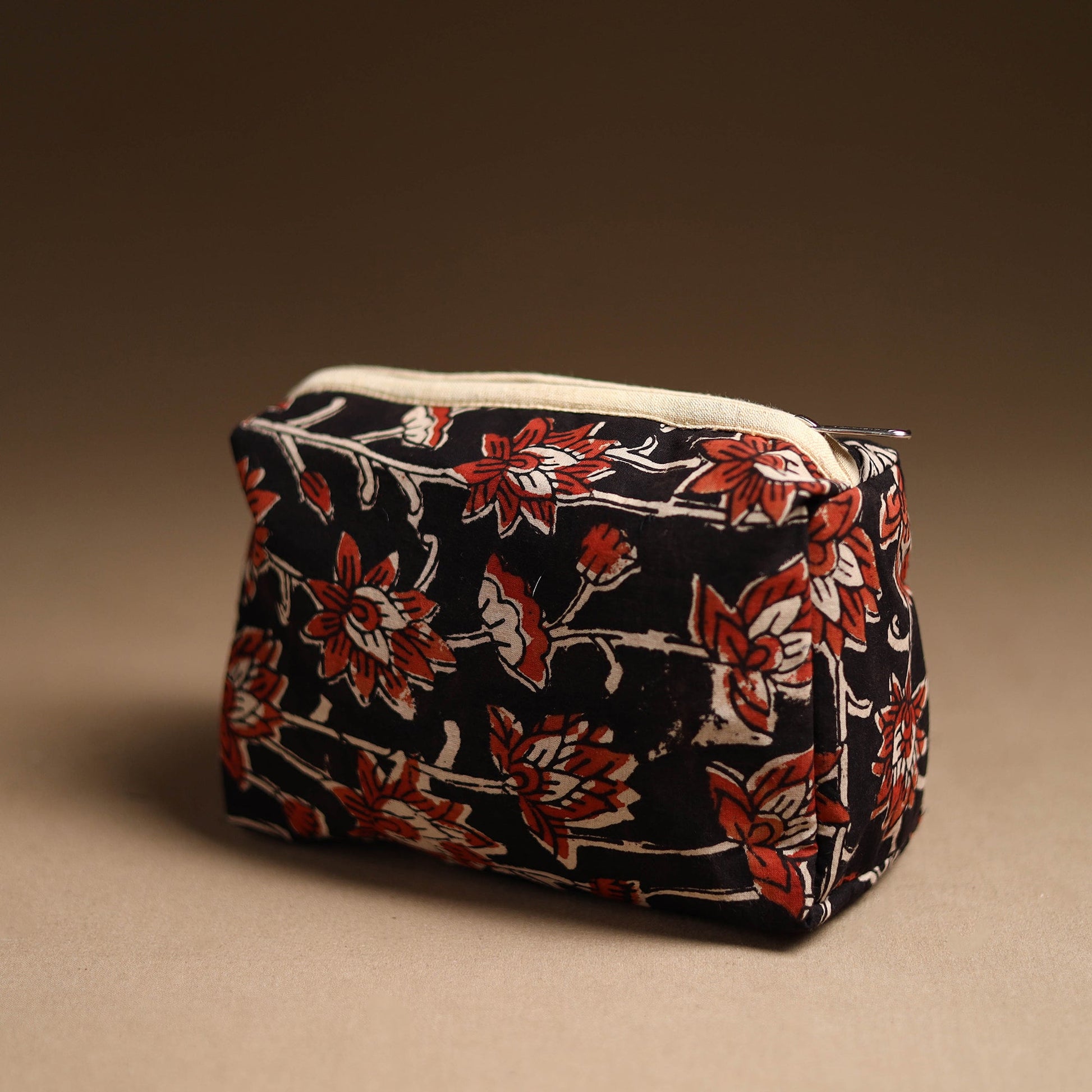 Black - Handmade Cotton Toiletry Pouch 12