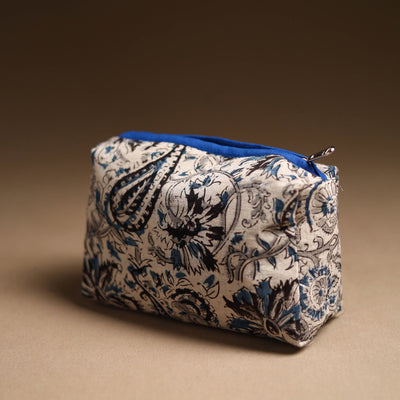 Beige - Handmade Cotton Toiletry Pouch 16