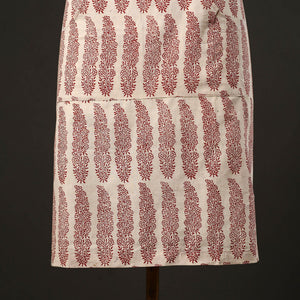 Beige - Bagh Block Print Cotton Apron with Pocket 25