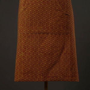 Brown - Bagh Block Print Cotton Apron with Pocket 28