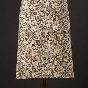 Beige - Kalamkari Block Print Cotton Apron with Pocket 31