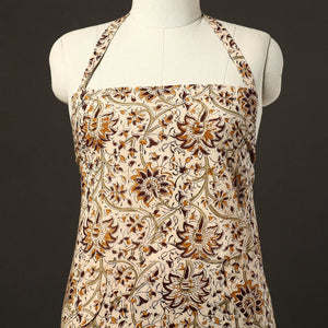 Beige - Kalamkari Block Print Cotton Apron with Pocket 37