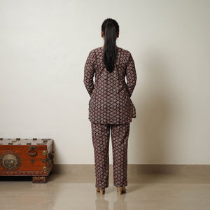 Brown - Block Printed Cotton Bagru Co-Ord Set 11