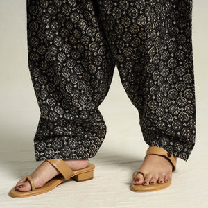Black - Bagru Block Printed Cotton Elasticated Salwar 01