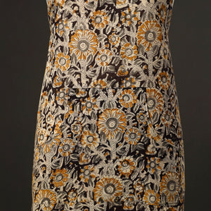 Black - Kalamkari Block Print Cotton Apron with Pocket 44