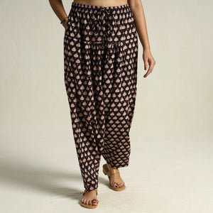 Black - Bagru Block Printed Cotton Elasticated Salwar 08