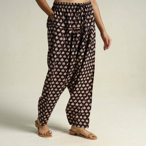 Black - Bagru Block Printed Cotton Elasticated Salwar 08