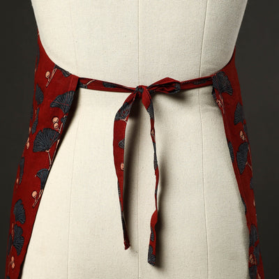 Ajrakh Block Print Cotton Apron with Pocket 45