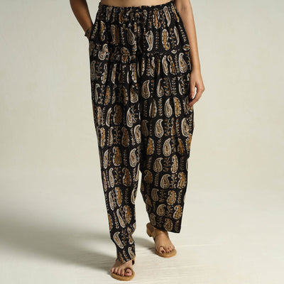 Black - Bagru Block Printed Cotton Elasticated Salwar 10