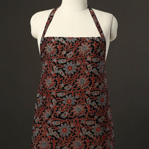 Black - Ajrakh Block Print Cotton Apron with Pocket 47