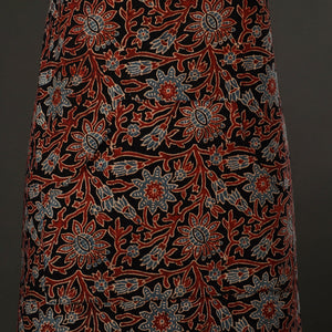 Black - Ajrakh Block Print Cotton Apron with Pocket 47
