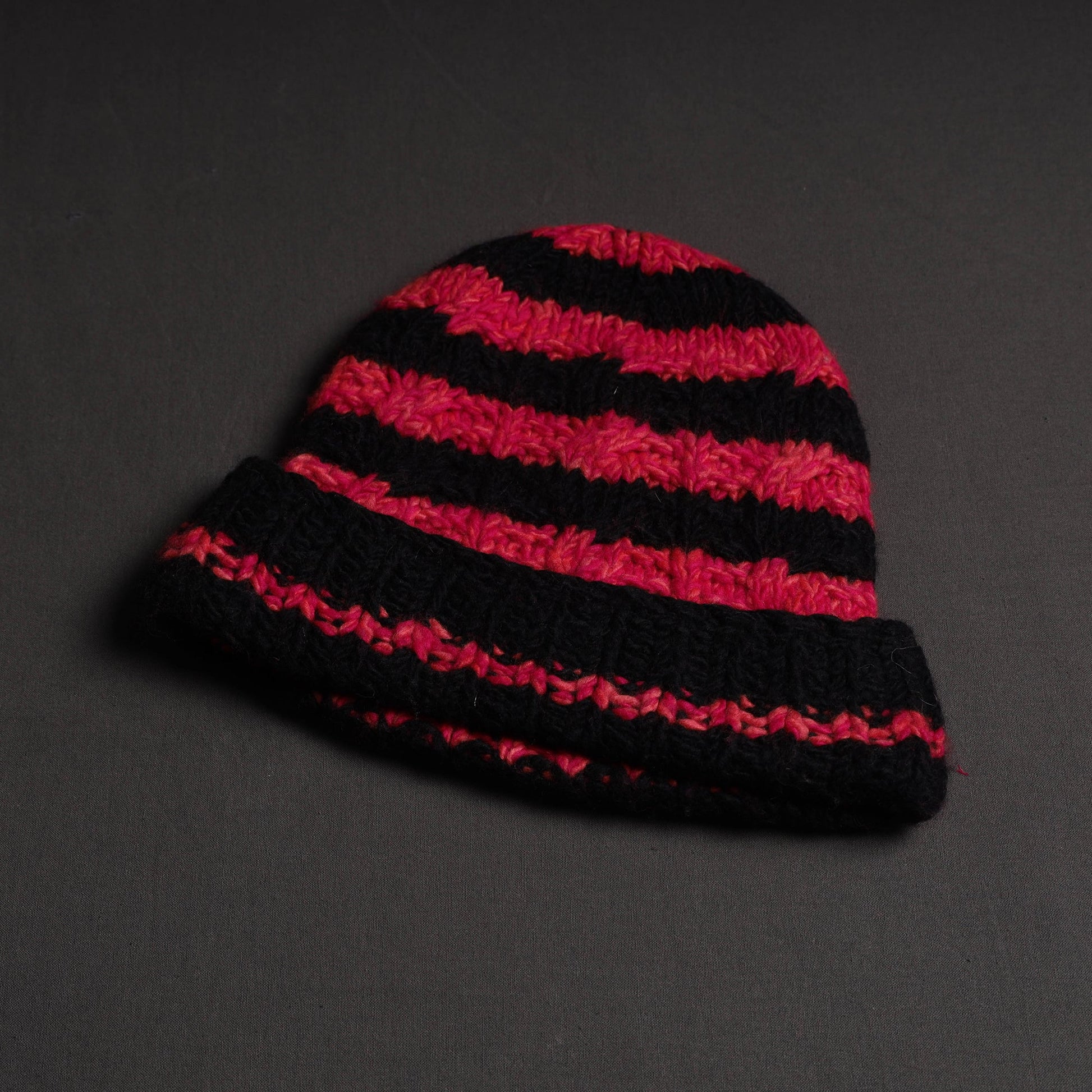 Black - Kullu Karishma Handwoven Merino Wool Cap