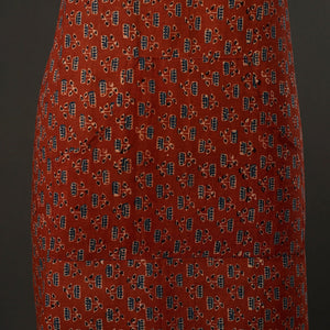 Ajrakh Block Print Cotton Apron with Pocket 50