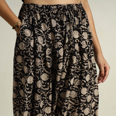 Black - Bagru Block Printed Cotton Elasticated Salwar 13