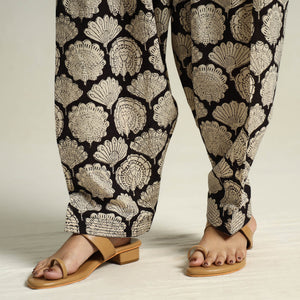Beige - Bagru Block Printed Cotton Elasticated Salwar 14