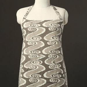 Brown - Bagru Block Print Cotton Apron with Pocket 53