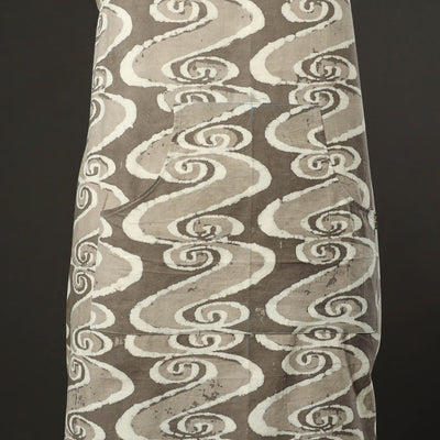 Brown - Bagru Block Print Cotton Apron with Pocket 53