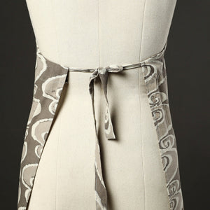 Brown - Bagru Block Print Cotton Apron with Pocket 53