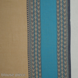 Brown - Bengal Woven Border Handloom Pure Cotton Saree 61