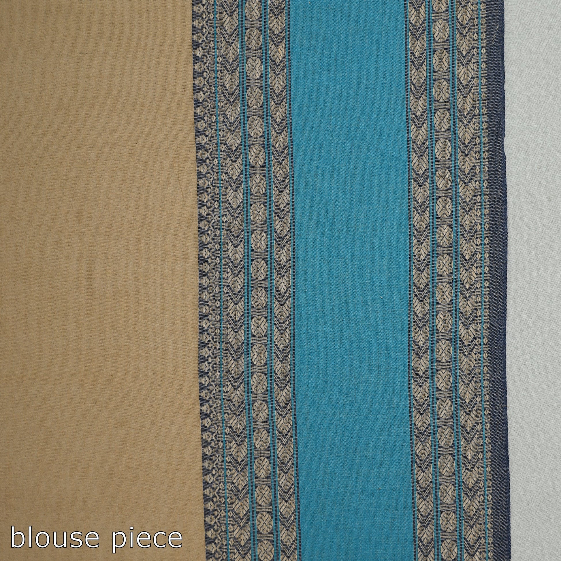 Brown - Bengal Woven Border Handloom Pure Cotton Saree 61