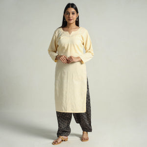 Black - Bagru Block Printed Cotton Elasticated Salwar 01