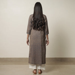 Brown - Dharwad Cotton Straight Kurta 14