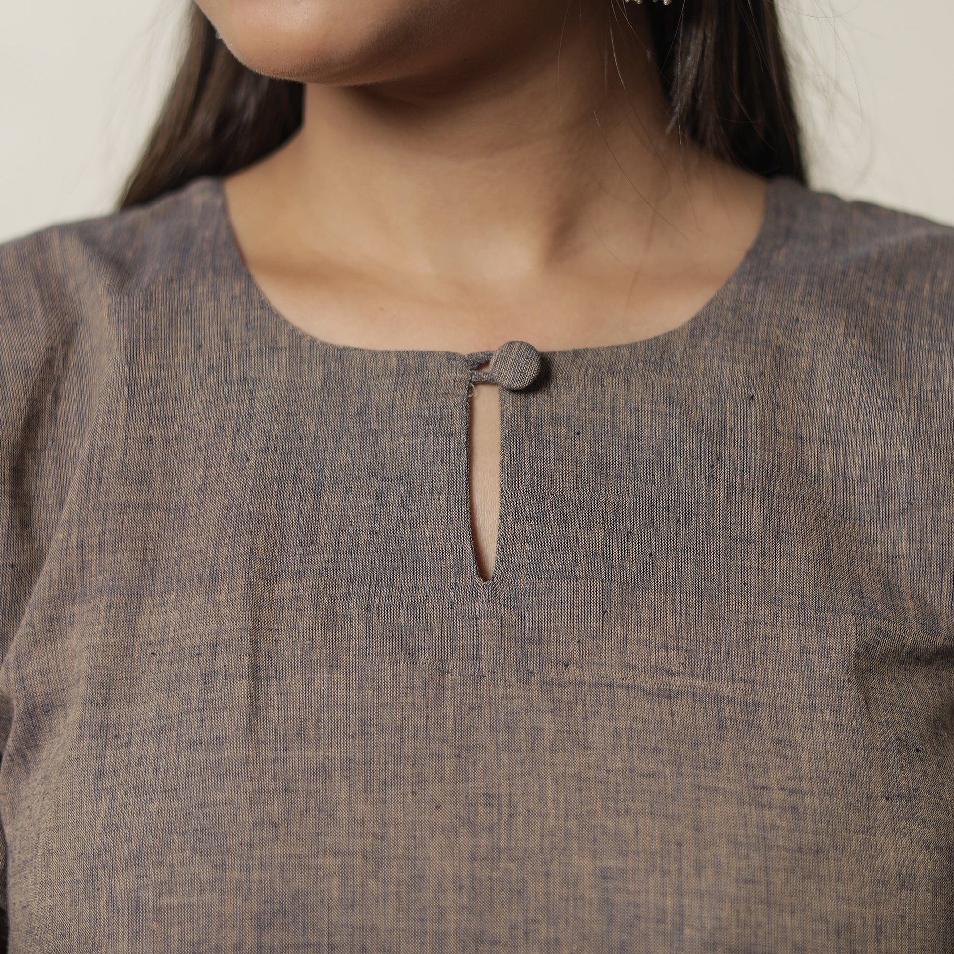 Brown - Dharwad Cotton Straight Kurta 14
