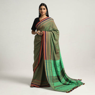 Green - Organic Kala Cotton Bhujodi Handloom Saree