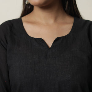 Black - Dharwad Cotton Straight Kurta 24