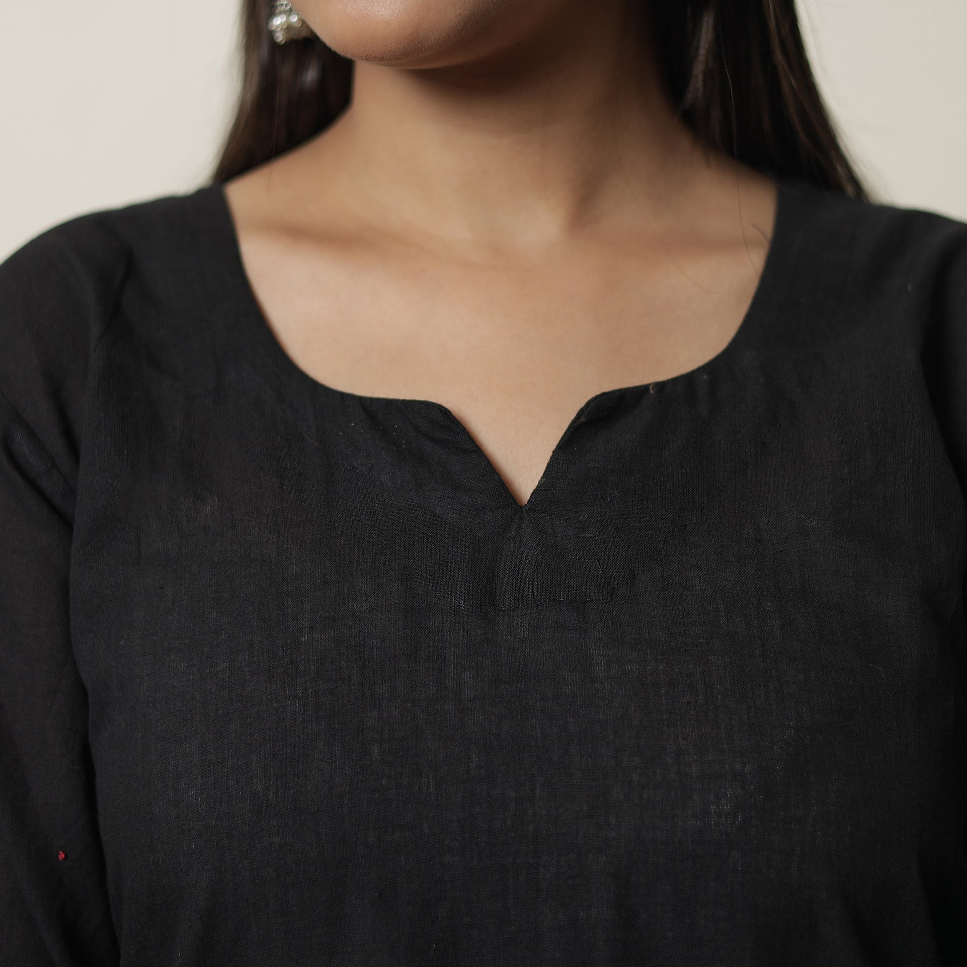Black - Dharwad Cotton Straight Kurta 24
