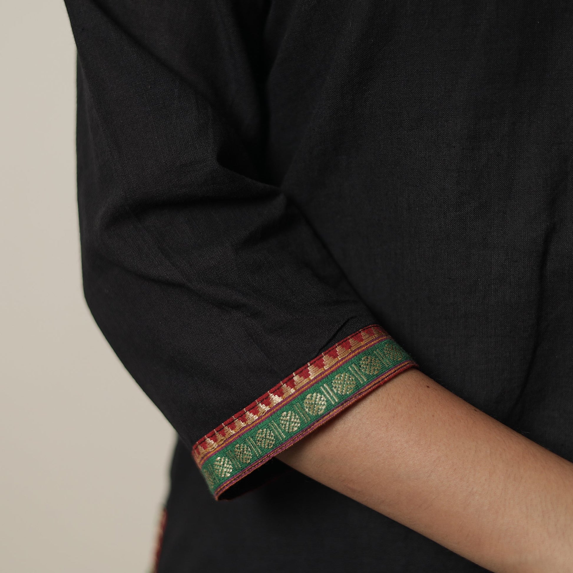 Black - Dharwad Cotton Straight Kurta 24