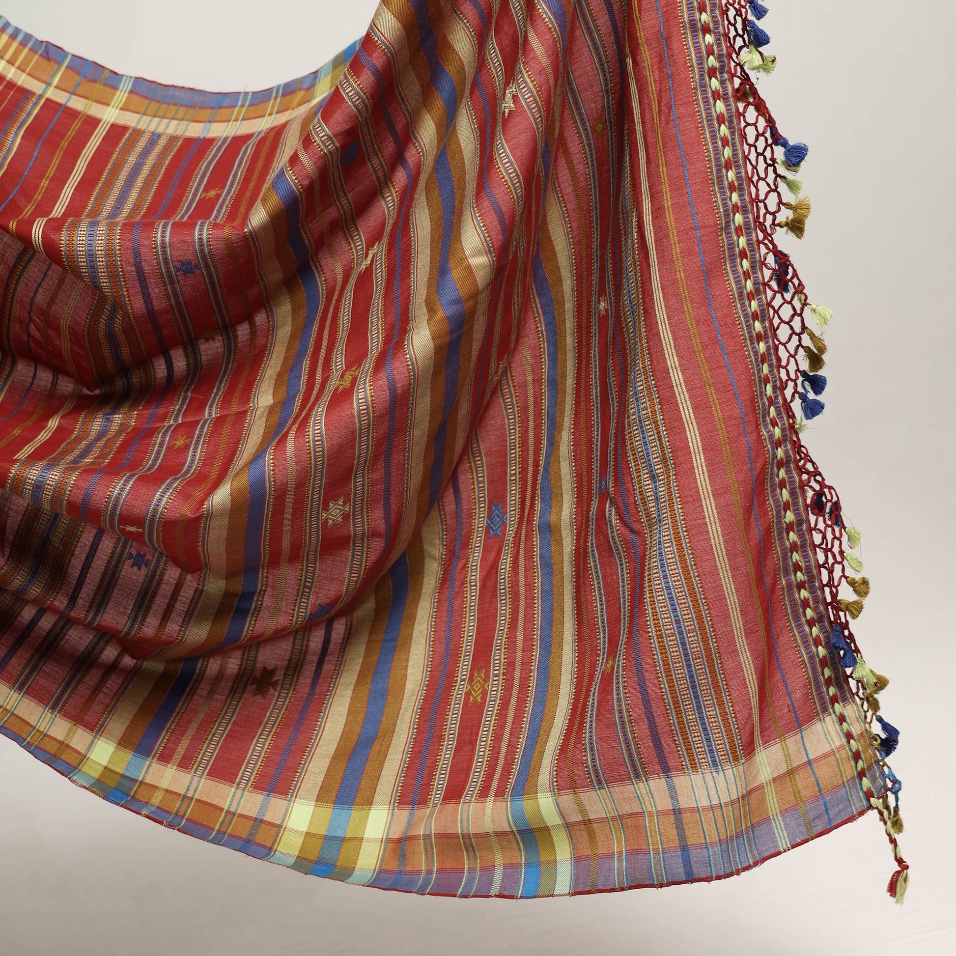 Brown - Organic Kala Cotton Bhujodi Handloom Saree